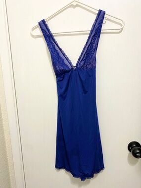 Victoria Secret  Blue  Size L Laced and  Slip Dress
